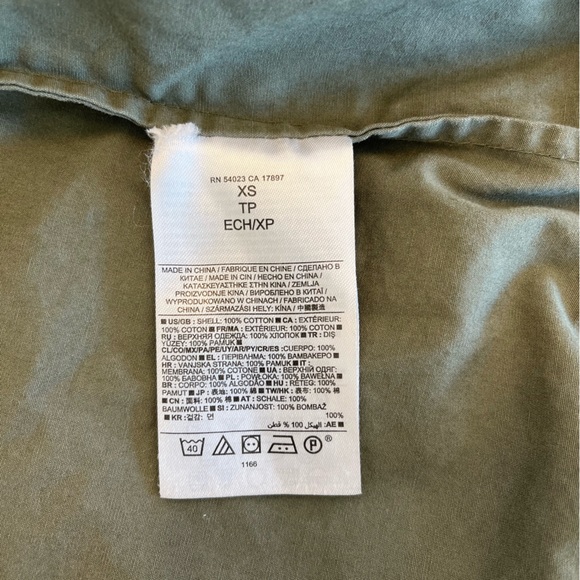Banana Republic Olive Green Utility Jacket w/Stowable Hood Women’s Size X-Small - Picture 11 of 13